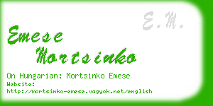 emese mortsinko business card